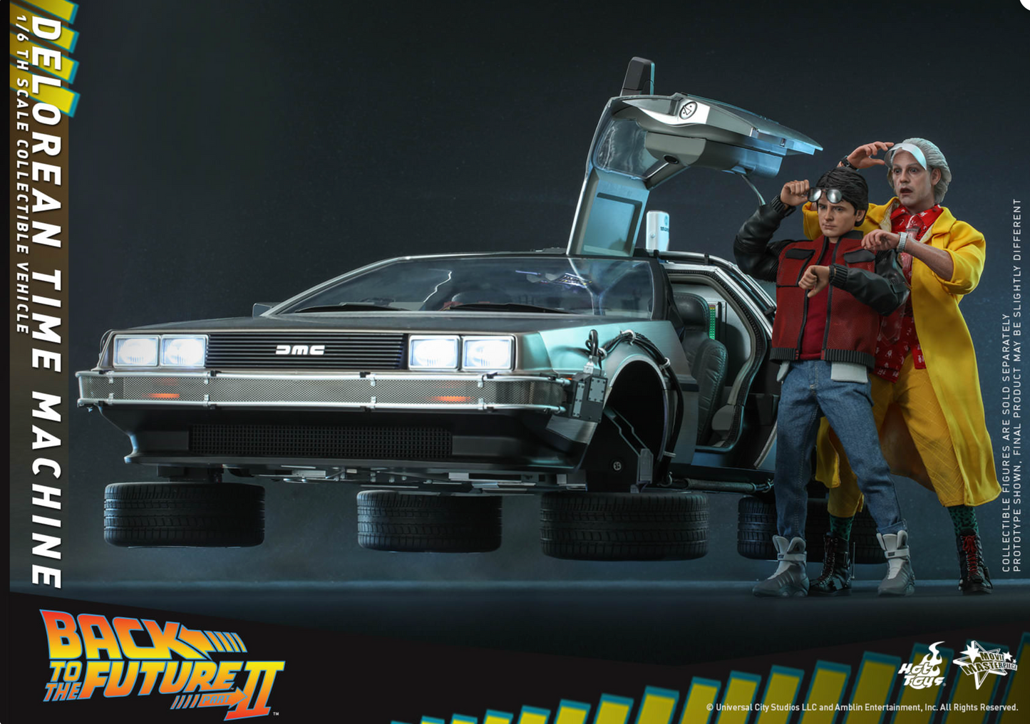 HOT TOYS 1/6 SCALE BTTF2 DELOREAN TIME MACHINE MMS636 BRAND NEW SEALED