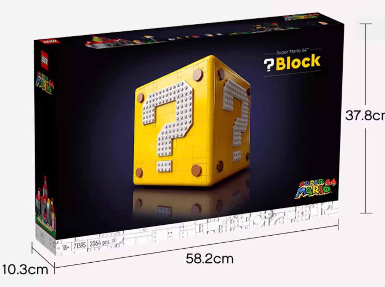 Replica 71395 lego 1:1 Super mario mystery box building blocks toy, 2064 pieces, standard size bricks