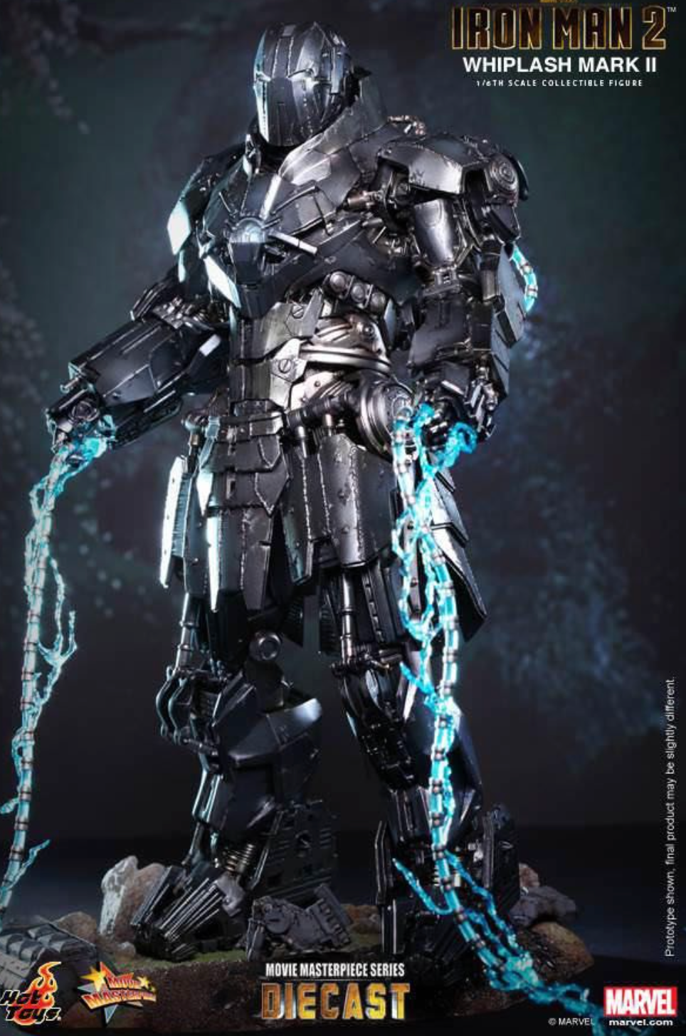 HOT TOYS 1/6 MMS237 IRON MAN 2 WHIPLASH II Diecast Model Figure