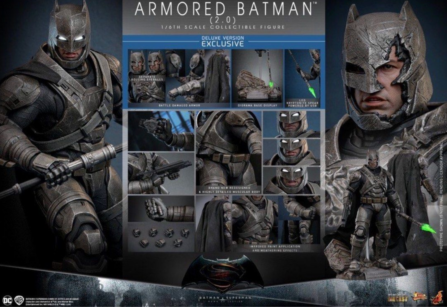 Hot Toys Batman v Superman Dawn of Justice - Diecast Armored Batman mms743