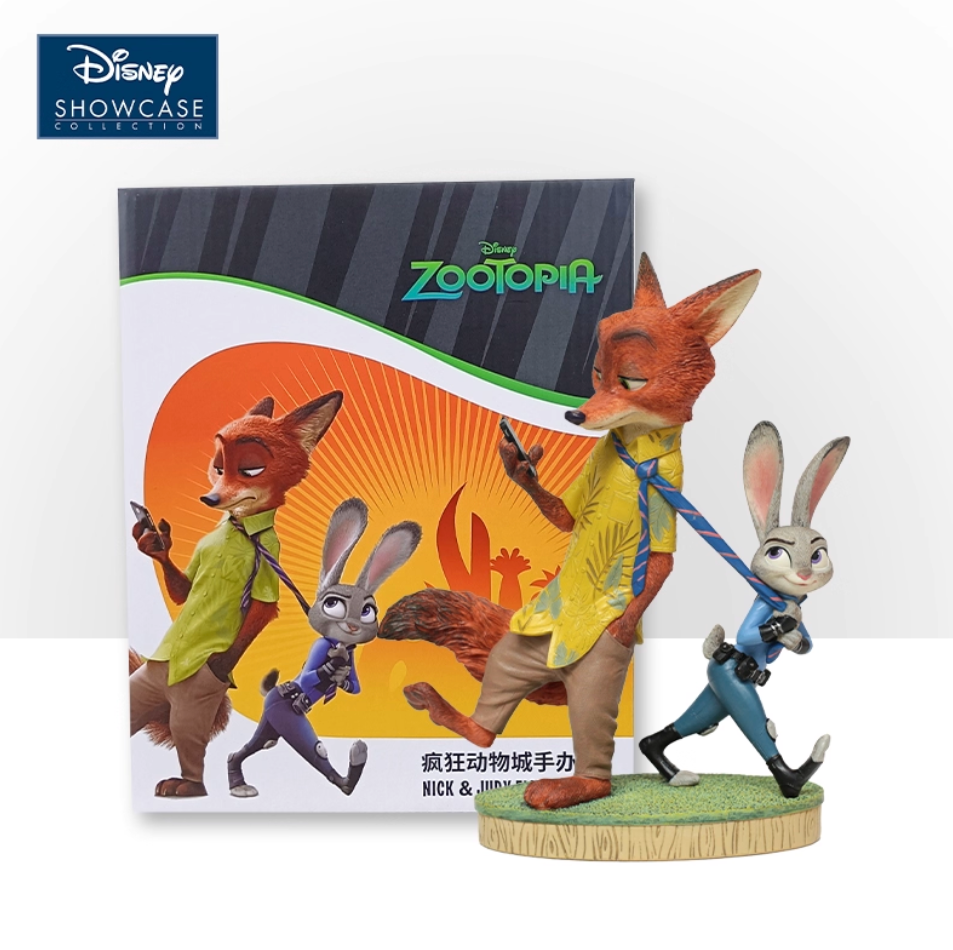 Authentic Disney Zootopia Nick Wilde Judy Hopps Figurine Shanghai Disneyland NEW