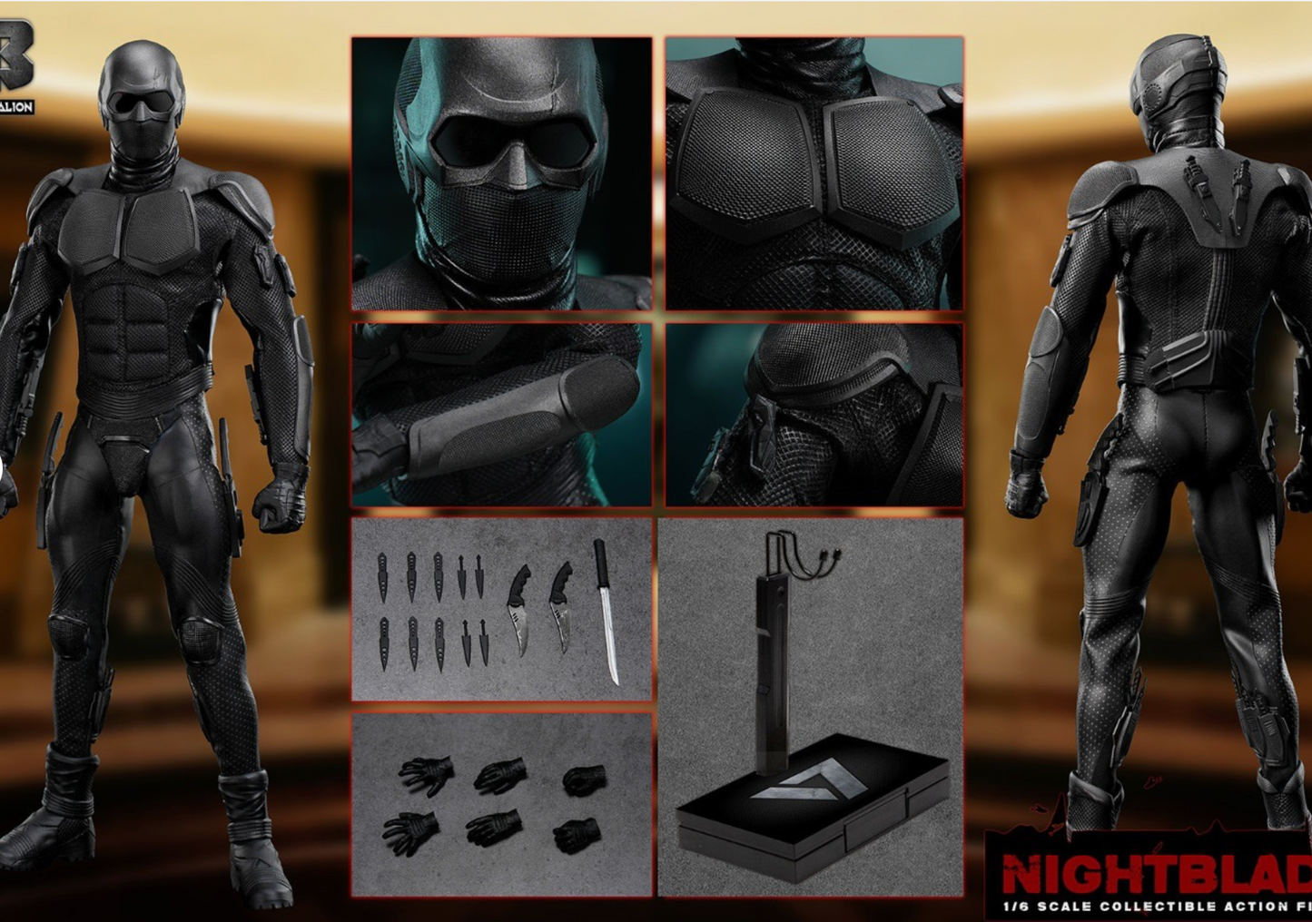 TOYS BATTALION The Boys Black Noir 12in Action Figure Doll Model TB009