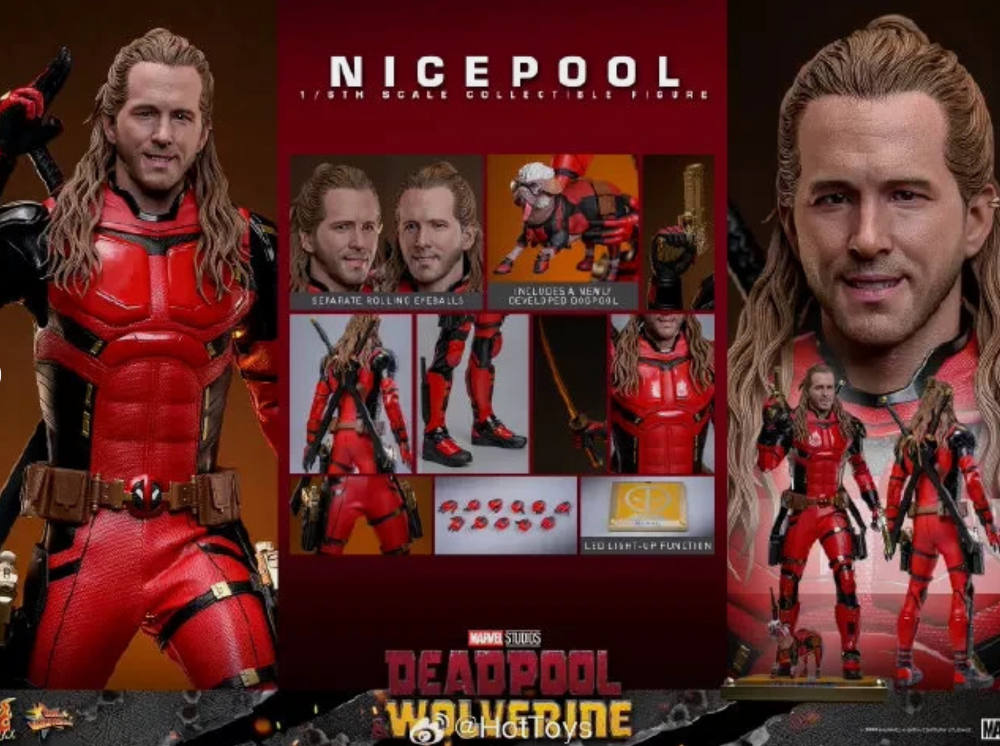 Hot Toys MMS788 Deadpool & Wolverine Nicepool Figure NEW