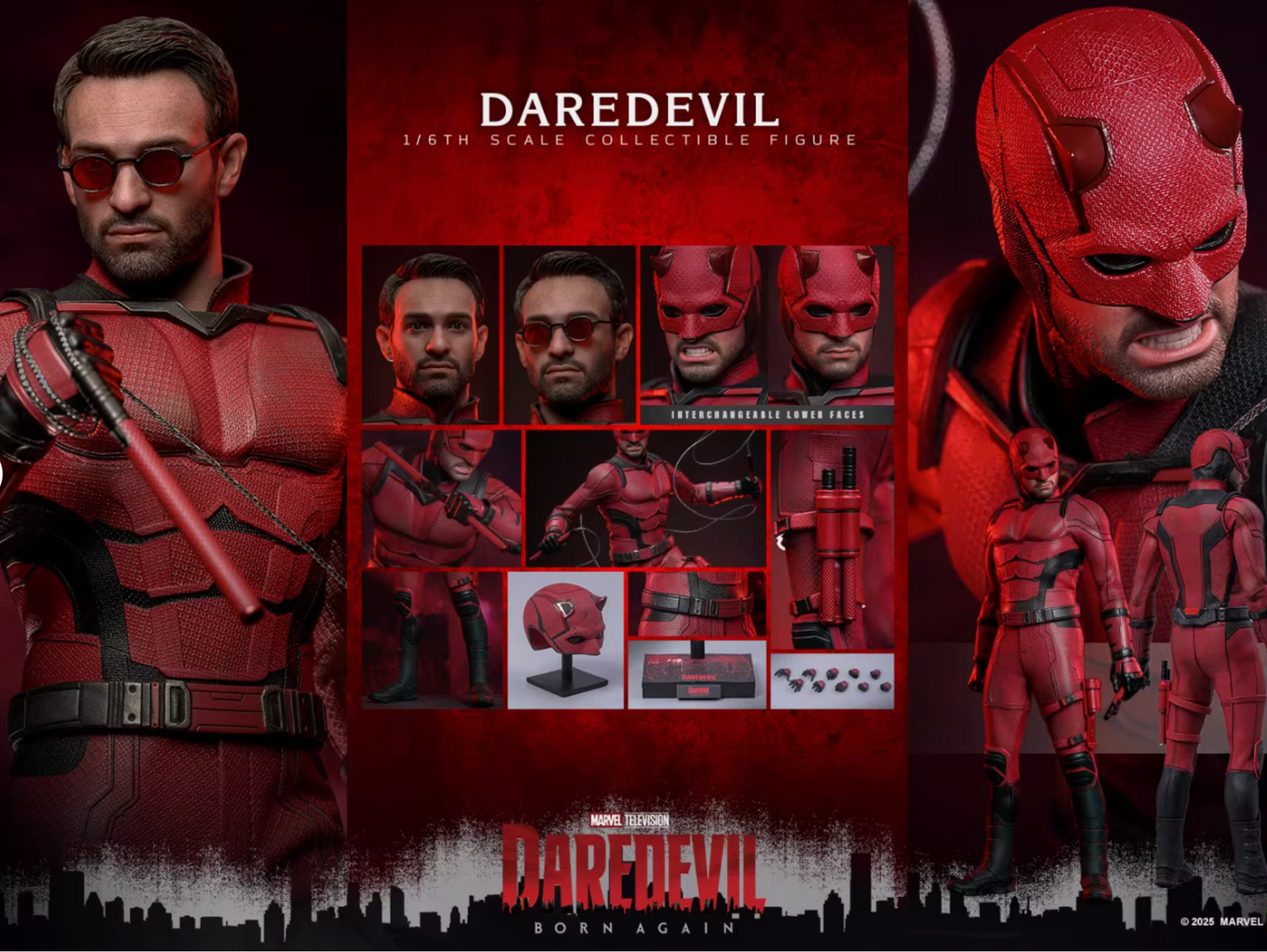 Hot Toys TMS154 Daredevil: Born Again - Daredevil 1/6 Action Figure NEW