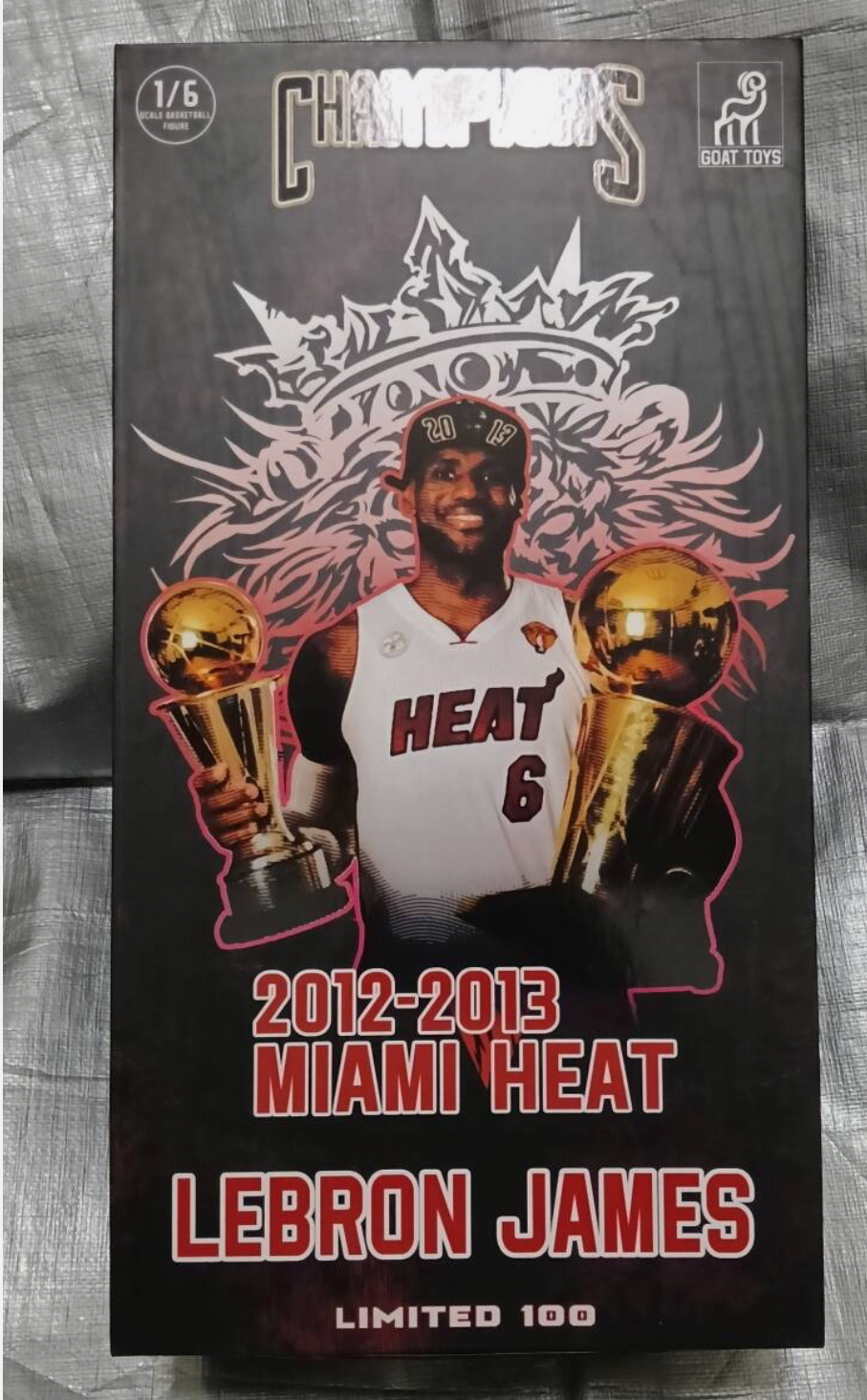 GOAT TOYS LeBron James 2013 Miami Heat Championship 1/6 Scale Action Figure NBA