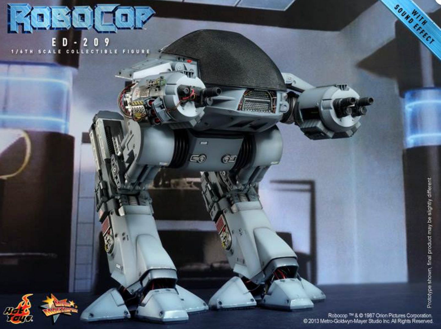 Hot Toys MMS 204 RoboCop ED-209 Sound Effect 2014 35cm Action Figure NEW