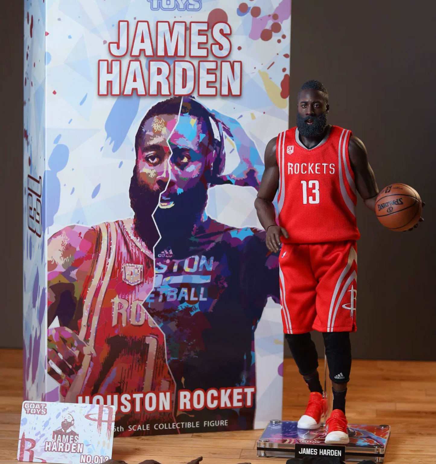 GOAT TOYS James Harden Houston Rockets The Beard 1/6 Scale Action Figure NBA New