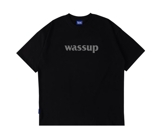 Wassupletter short-sleeved t-shirt men's fashionable