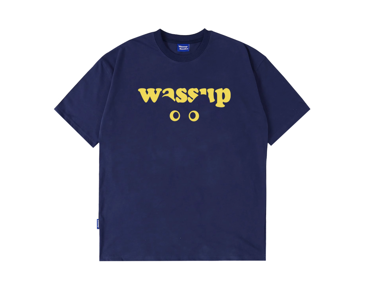 Wassup funny cat eye t-shirt summerloosepure cotton Mens