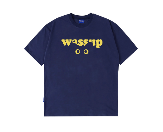 Wassup funny cat eye t-shirt summerloosepure cotton Mens