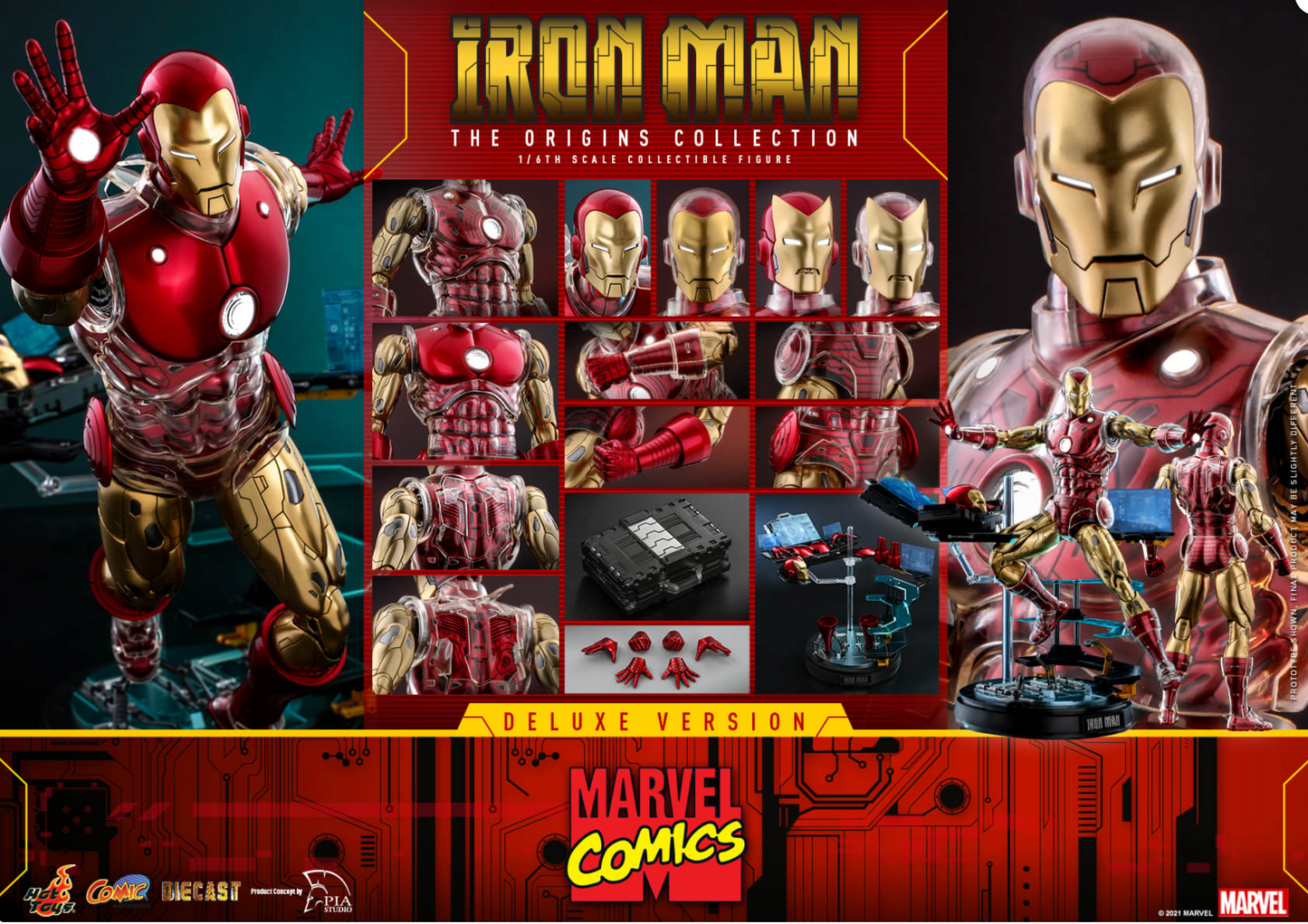 Hot Toys 1/6 Scale Action Figure - CMS08D38 Iron Man The Origins Collection (Deluxe Version)
