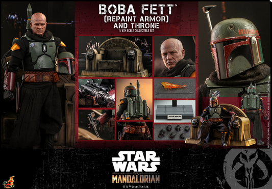 Hot Toys TMS056 1/6 Scale BOBA FETT™ (REPAINT ARMOR) AND THRONE