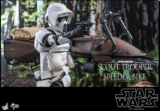 Hot toys MMS612 Star Wars Return of the Jedi Scout Trooper and Speeder Bike