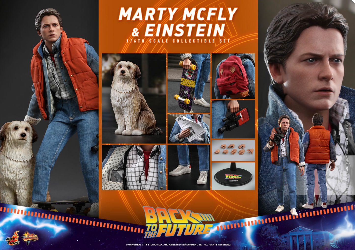 Hot Toys MMS573 BACK TO THE FUTURE 1/6 MARTY MCFLY AND EINSTEIN Special
