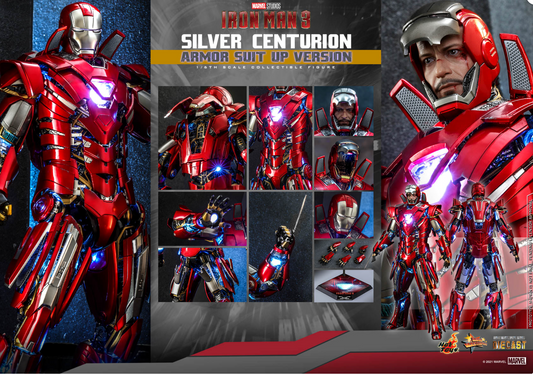 HOT TOYS Iron Man 3 Silver Centurion Armor Suit Up Ver MMS618-D43  Scale Figure