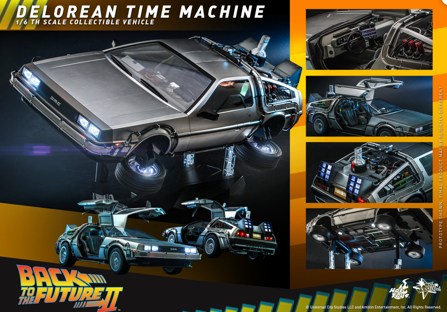 Hot Toys Back to the Future II DeLorean 1/6 Scale Action Vehicle - MMS636