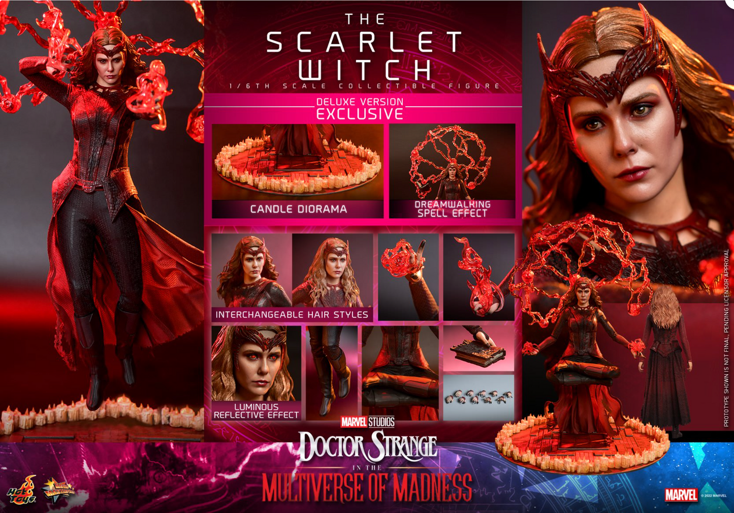 Hot Toys MMS653 Doctor Strange in the Multiverse of Madness Scarlet Witch Deluxe
