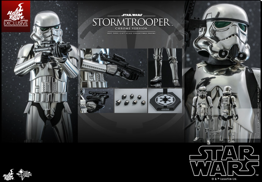 New Hot Toys MMS615 Star Wars Stormtrooper Chrome Version 1/6 Figure In Stock