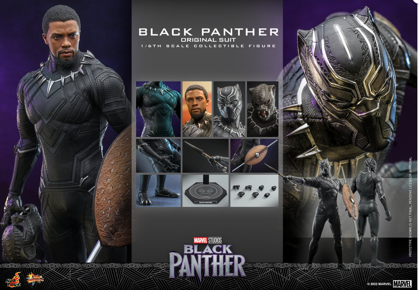 Hot Toys MMS671 Black Panther Legacy Black Panther (Original Suit) 1/6 Scale Collectible Figure