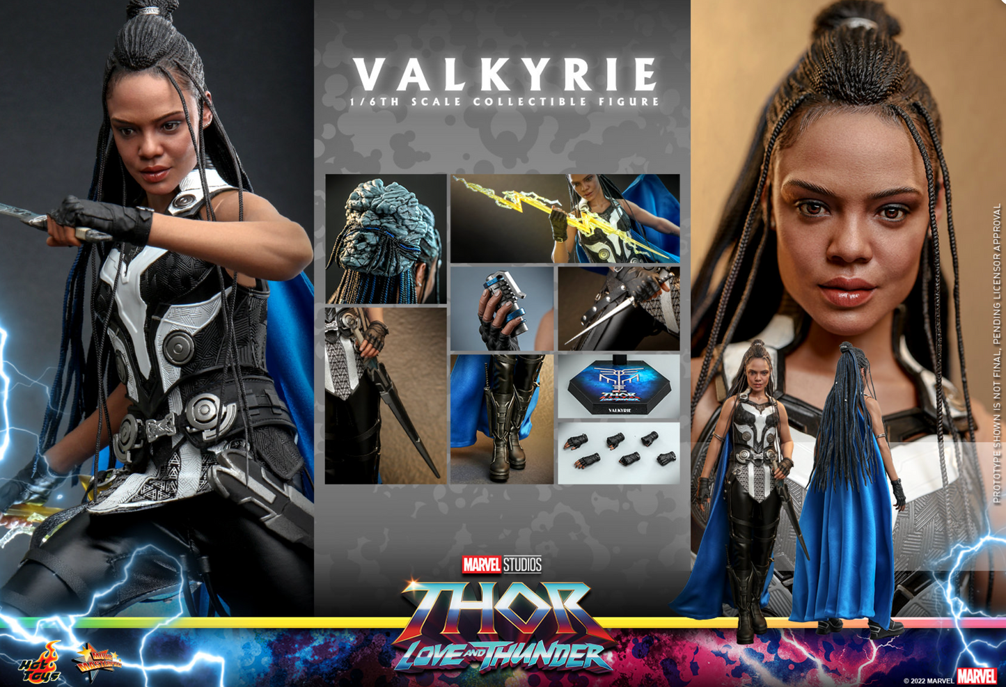 New Hot Toys MMS 673 Thor: Love And Thunder 1/6 Valkyrie Action Figure in stock