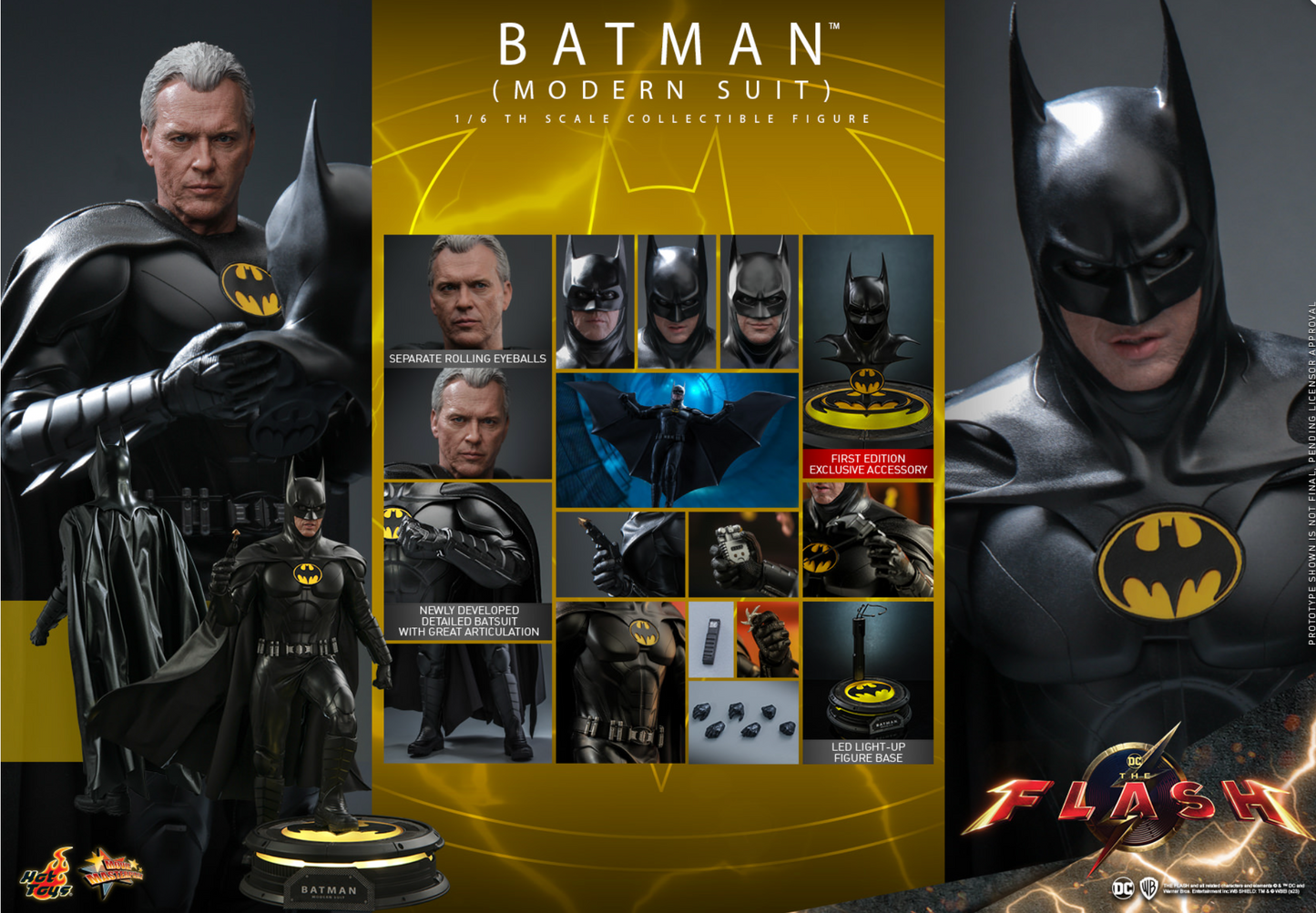 Hot Toys MMS712 The Flash Batman (Modern Suit) 1/6 Action Figure NEW