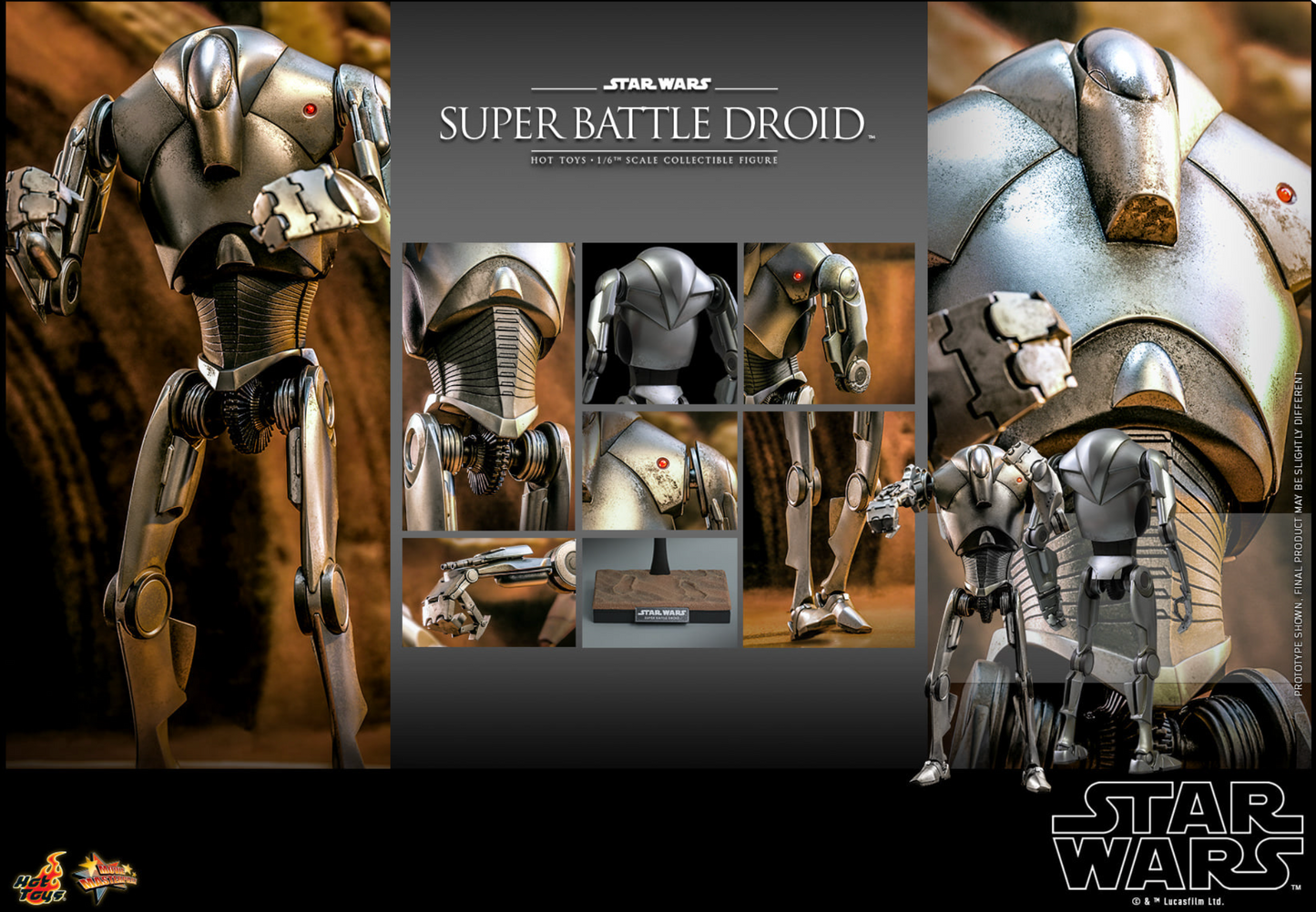 Hot Toys MMS682 1/6 Attack of The Clones Super Battle Droid Figure IN STOCK