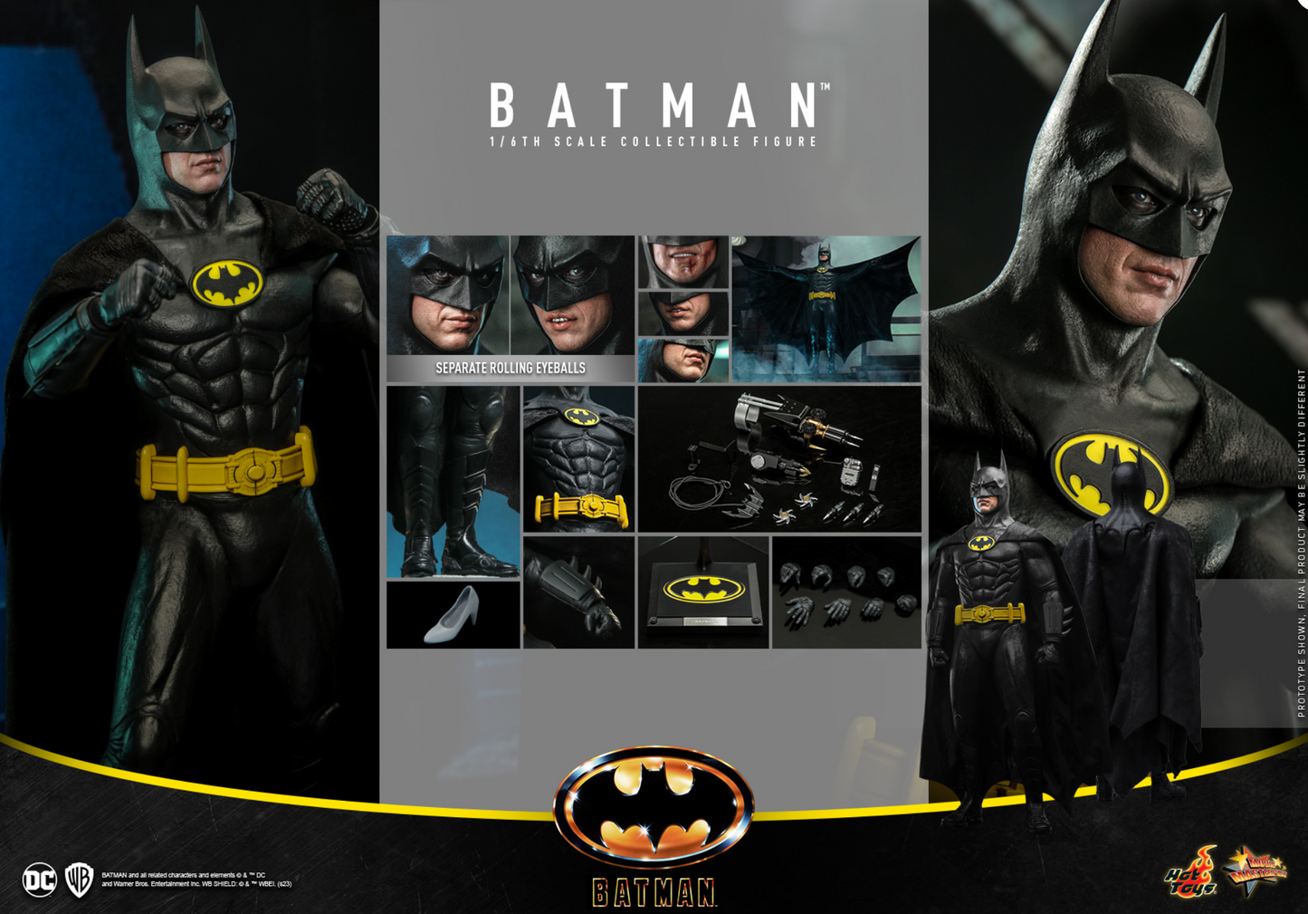 Hot Toys MMS692 BATMAN (1989) BATMAN 1/6 Action Figure Model Toy New IN STOCK！