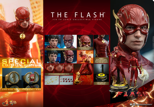 New Hot Toys MMS713B The Flash Special Edition 1/6 Action Figure in stock
