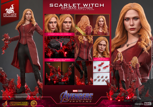 Hot Toys 1/6 Scale DX35 Avengers Endgame Scarlet Witch Figure (Plastic Hair)