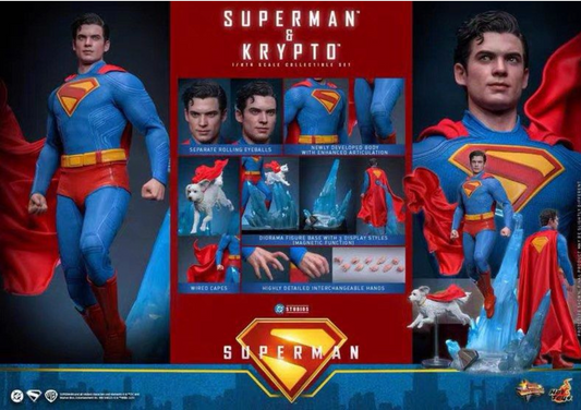 Hot Toys MMS812 Superman 1/6th Scale Superman & Krypto Collectible Set