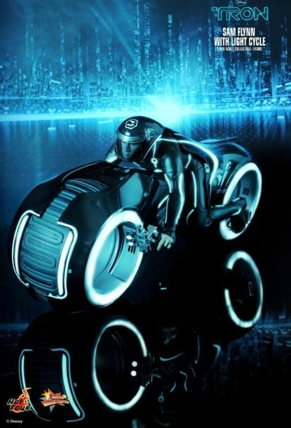 Hot Toys MMS142 TRON LEGACY SAM FLYNN WITH LIGHT CYCLE hottoys