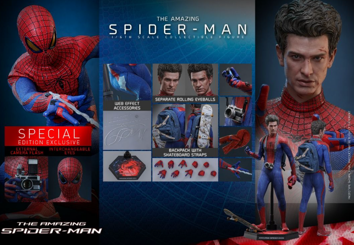 Hot Toys MMS771B The Amazing Spider-Man 1/6th Scale The Amazing Spider-Man (Special Edition)