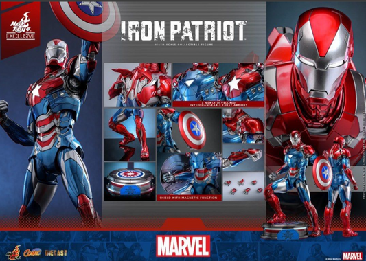 Hot Toys CMS021d68 Iron Patriot 1/6 Comics Version Action Figure!