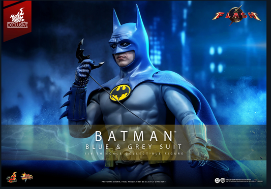 INSTOCK Hot Toys MMS834 The Flash 1/6 Batman Blue & Grey Suit Limited Model New