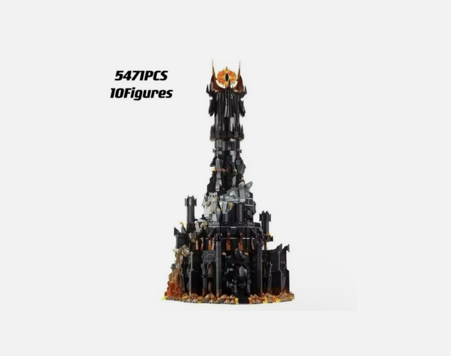 1:1 replica Lord of the rings brick Barad dur tower 10333 with Minifigures 5471 pieces NEW
