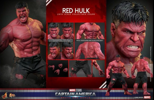 Hot Toys MMS797 Captain America: Brave New World Red Hulk 1/6 Figure NEW