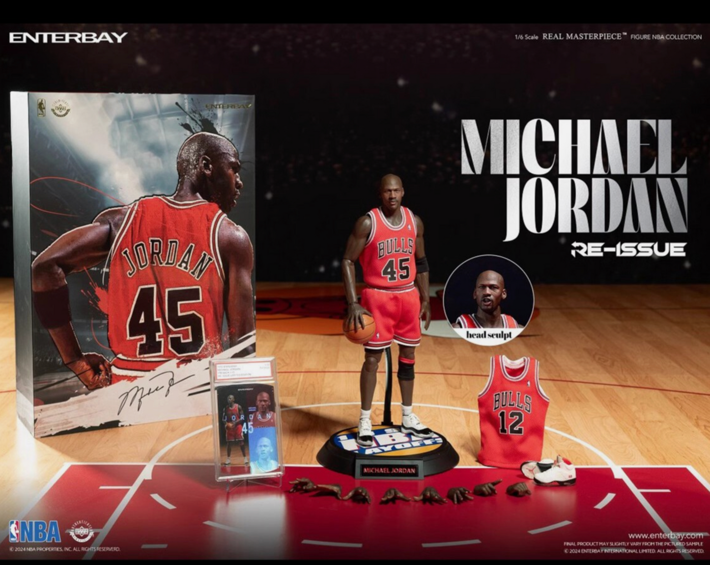 ENTERBAY EB 1/6 Bulls Michael Jordan 45 RM-1053 Action Figure New IN Stock