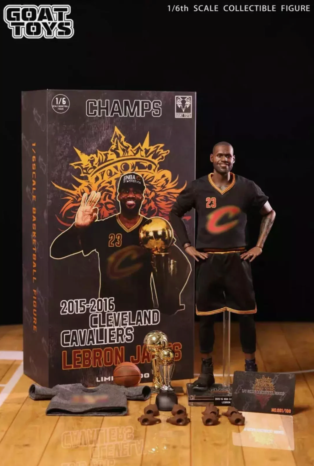 GOAT TOY 1/6 Cleveland Cavaliers LeBron James 2016 Champion Action Figure