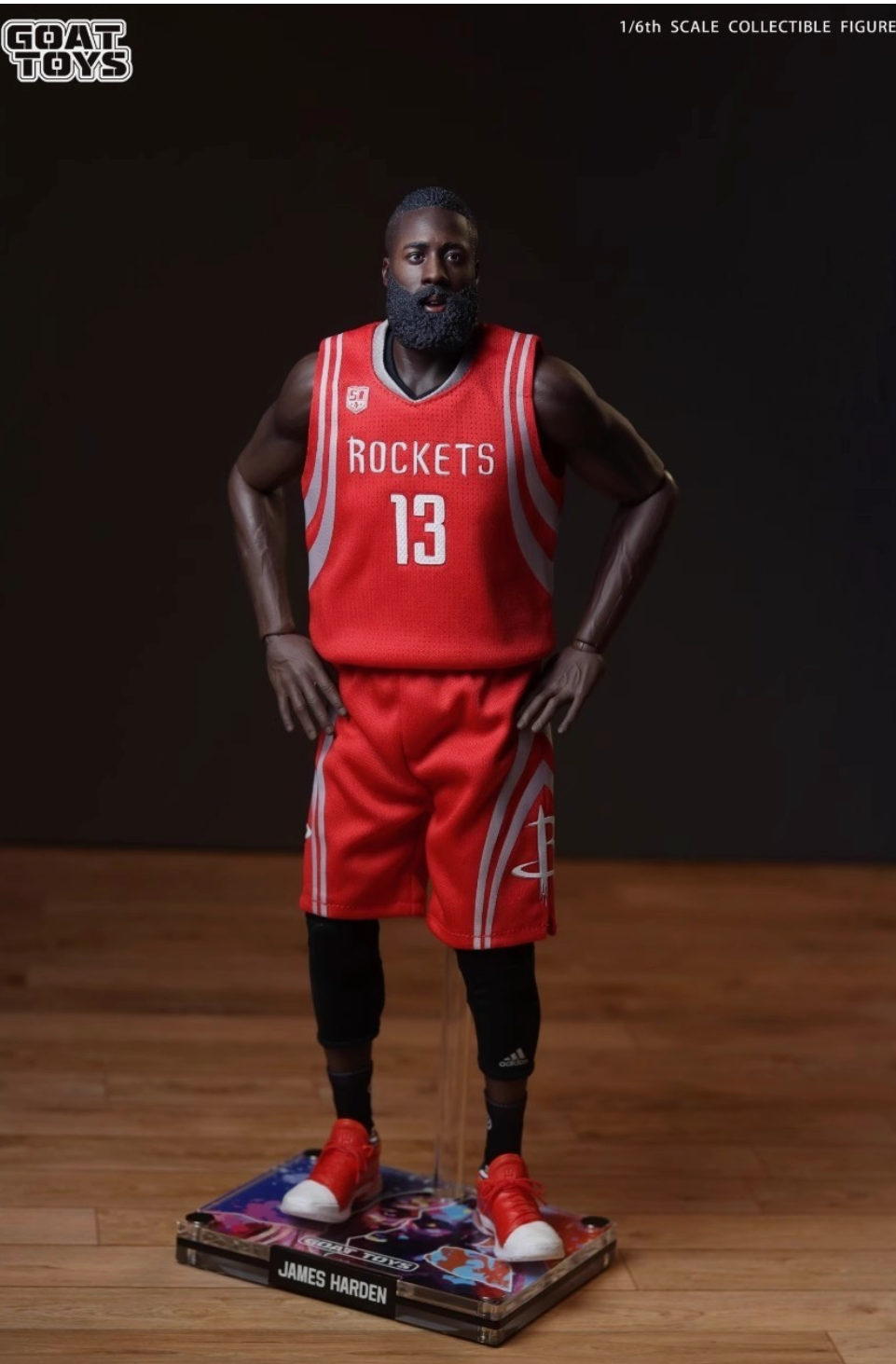 GOAT TOYS James Harden Houston Rockets The Beard 1/6 Scale Action Figure NBA New