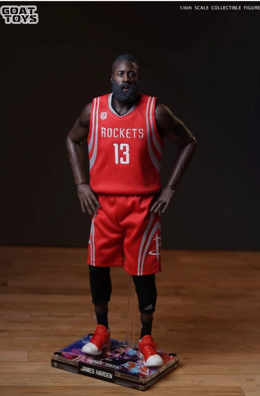 GOAT TOYS James Harden Houston Rockets The Beard 1/6 Scale Action Figure NBA New