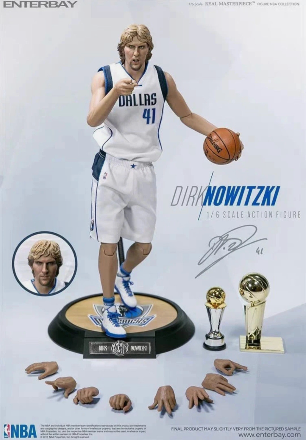 ENTERBAY Real Masterpiece Dirk Nowitzki 1/6 Scale NBA Action Figure BRAND NEW