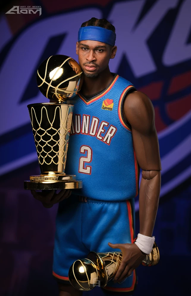 Aom 1/6 NBA OKC Thunder Shai Gilgeous-Alexander SGA Action Figure MVP