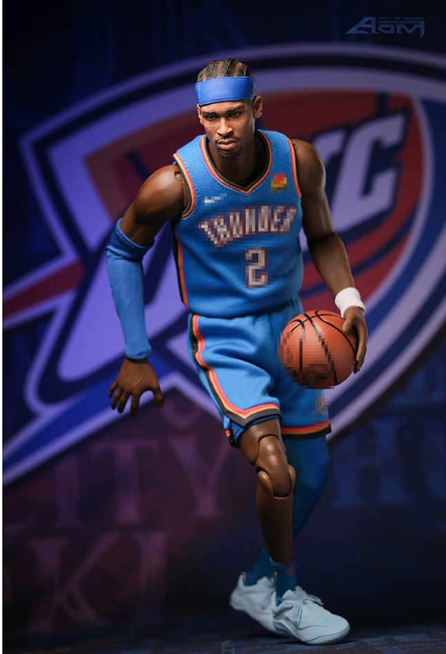 Aom 1/6 NBA OKC Thunder Shai Gilgeous-Alexander SGA Action Figure MVP