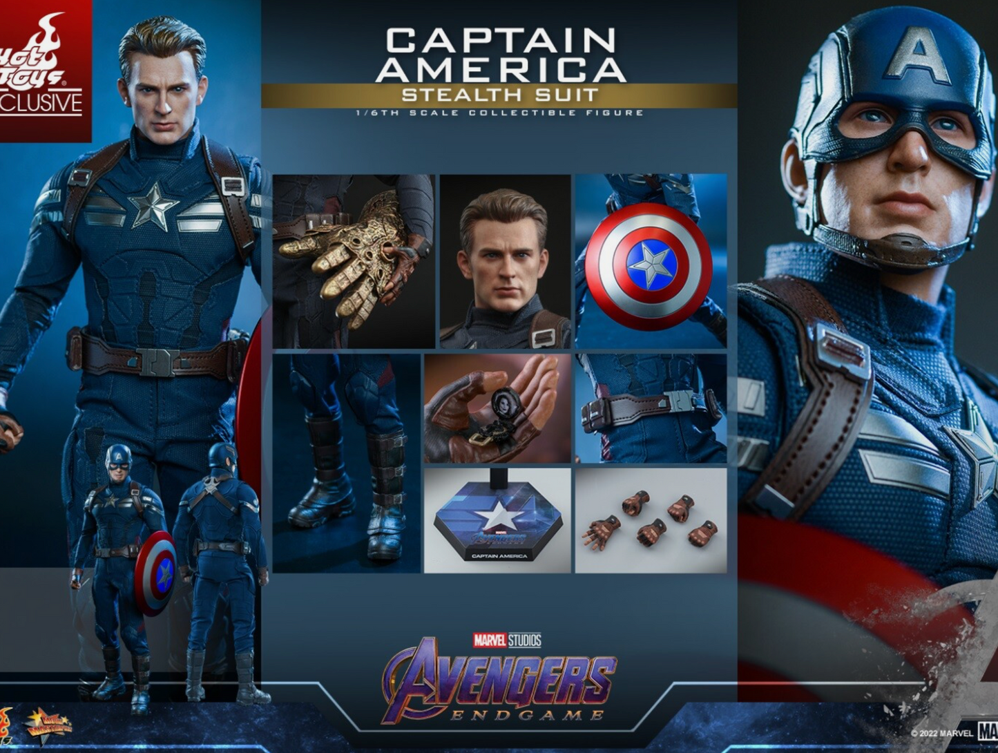 Hot Toys MMS 607 Avengers : Endgame – Captain America (Stealth Suit)
