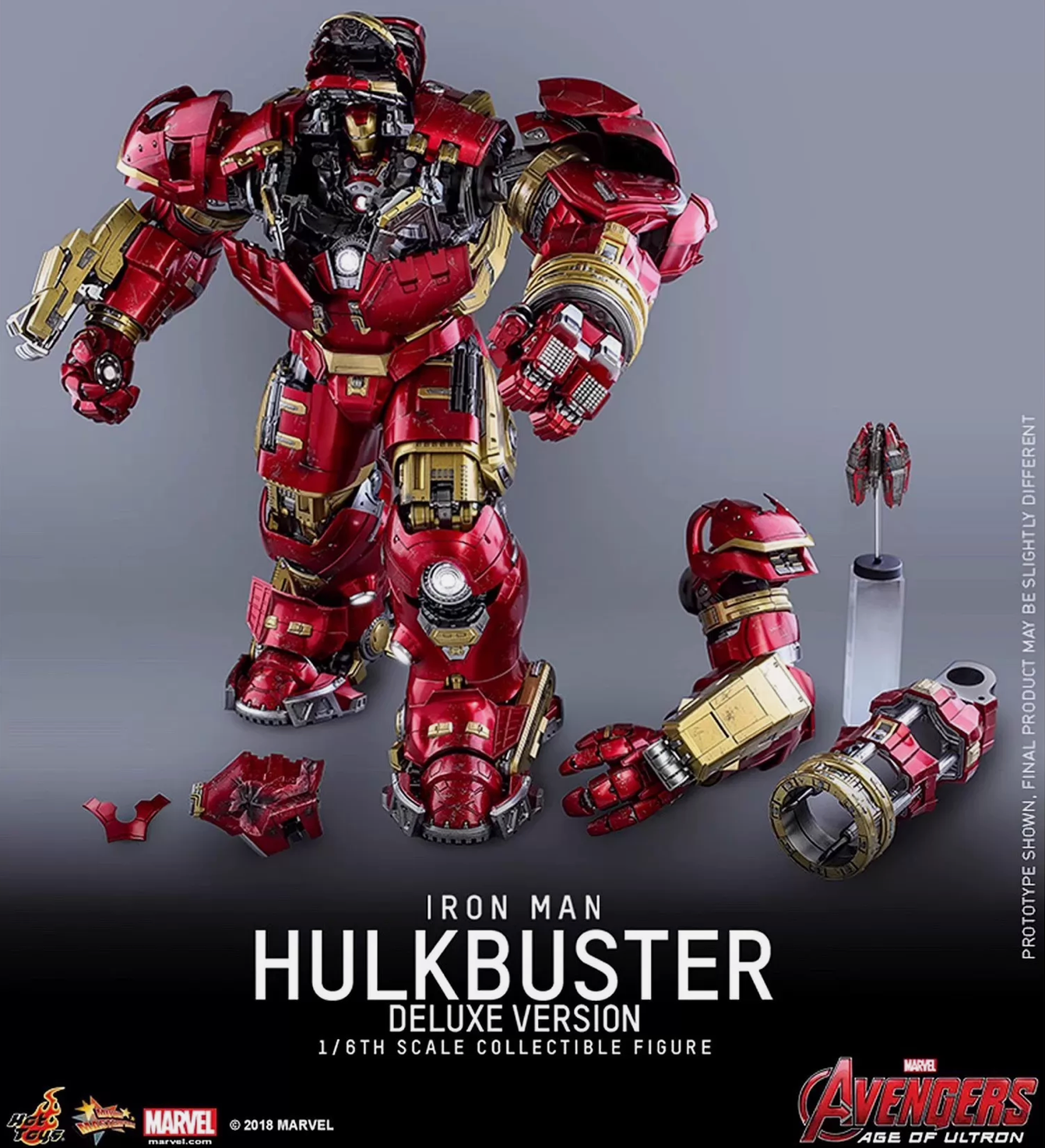 Hot Toys MMS510 Iron Man Hulkbuster Deluxe Version 1/6 Scale Action Figure Toy