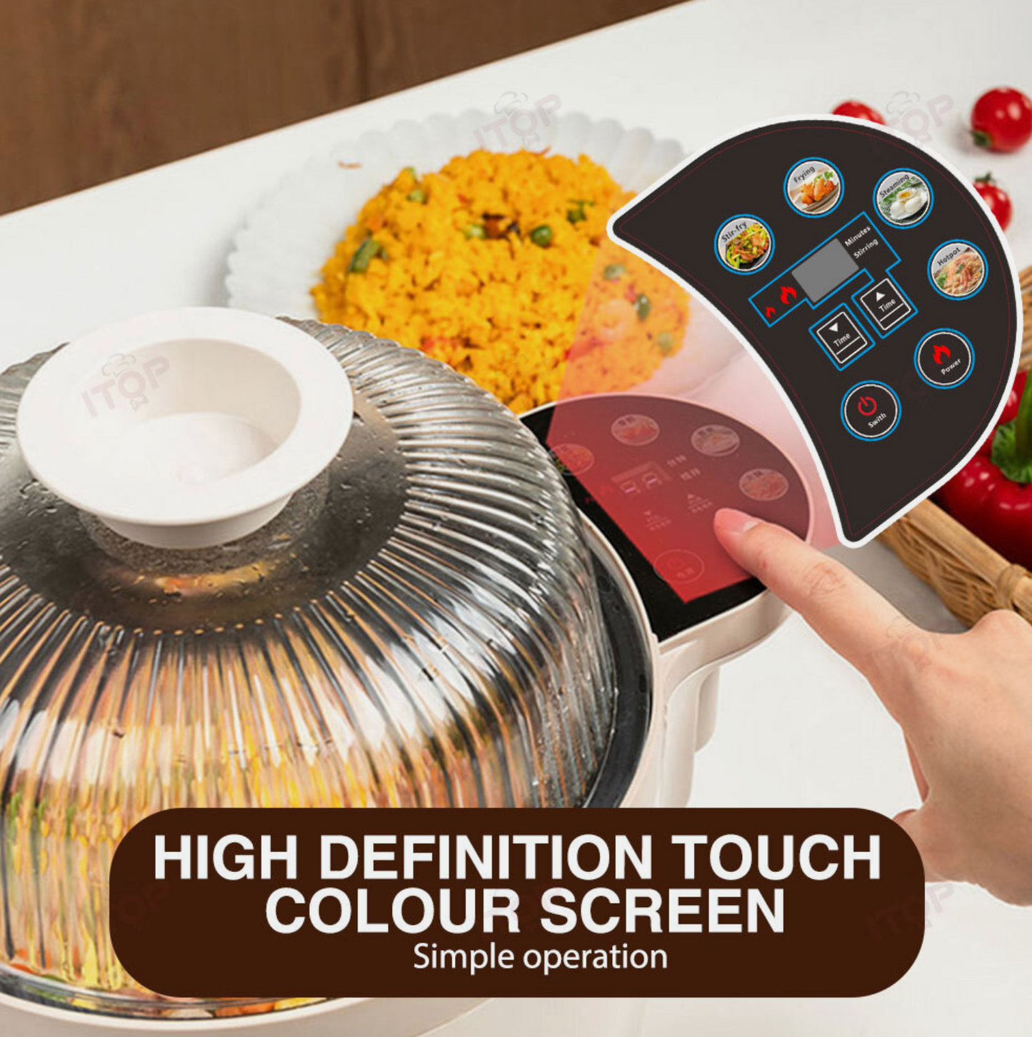 Electric Cooking Machine Household Automatic Stir-frying Machine 220V 3.5L