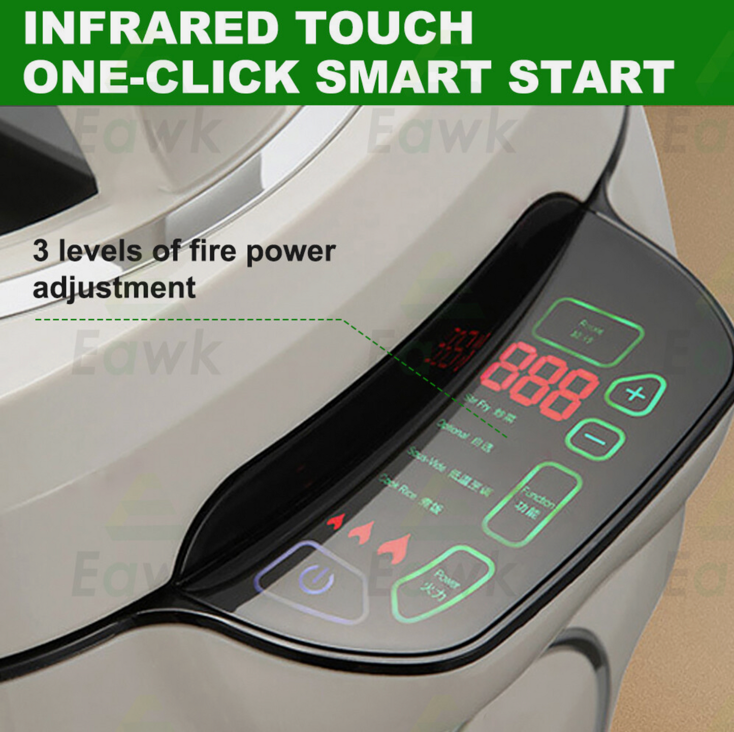 360° Rotation Electric Induction Cooker Stir Fry Automatic Food Cooking Machine