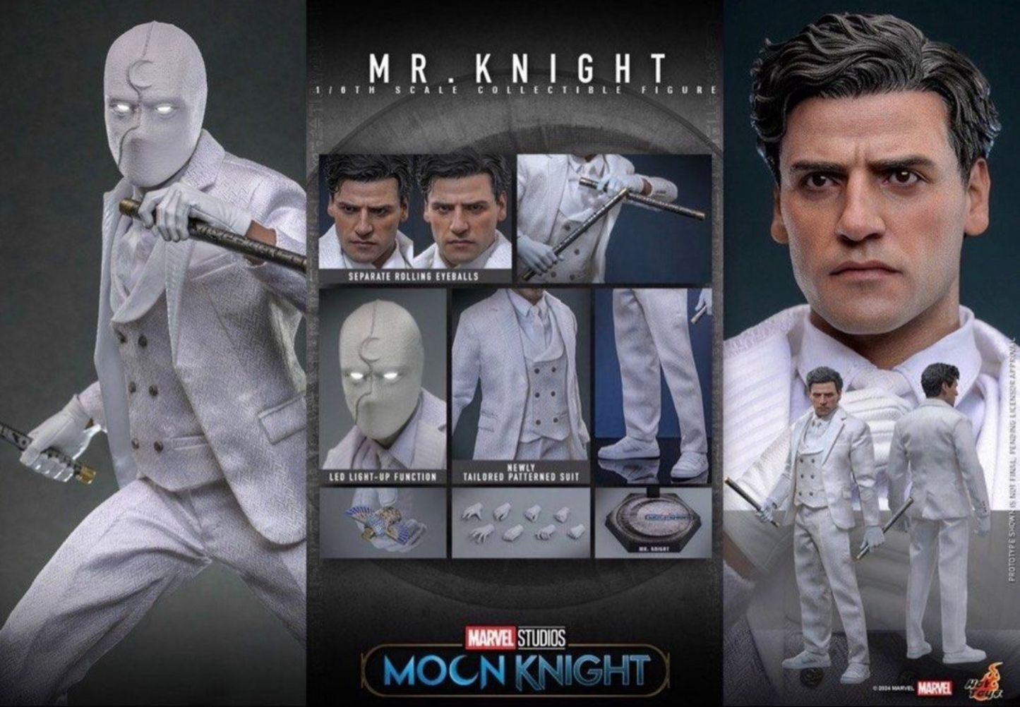 Hot Toys TMS139 Moon Knight Mr. Knight 1/6 Action Figure NEW