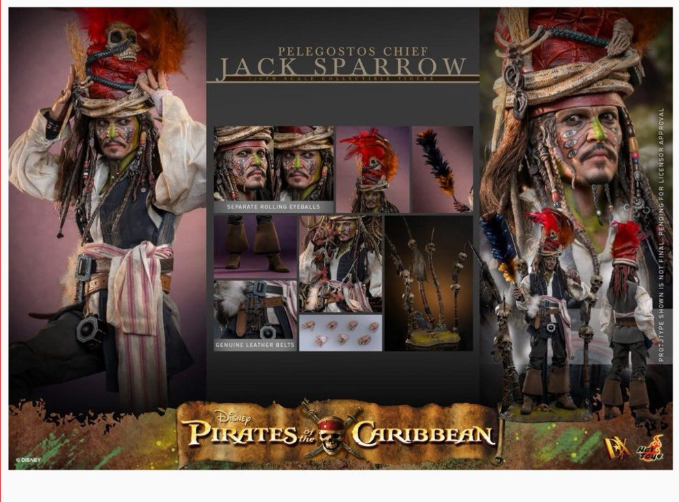 New Hot Toys DX48 Pirates of the Caribbean: Dead Man’s Chest 1/6 Jack Sparrow