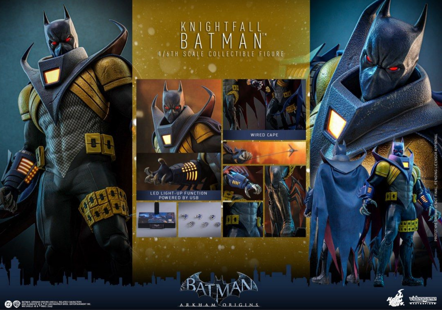 Hot Toys VGM74 Arkham Origins Batman Knightfall Batman 1/6 Figure NEW